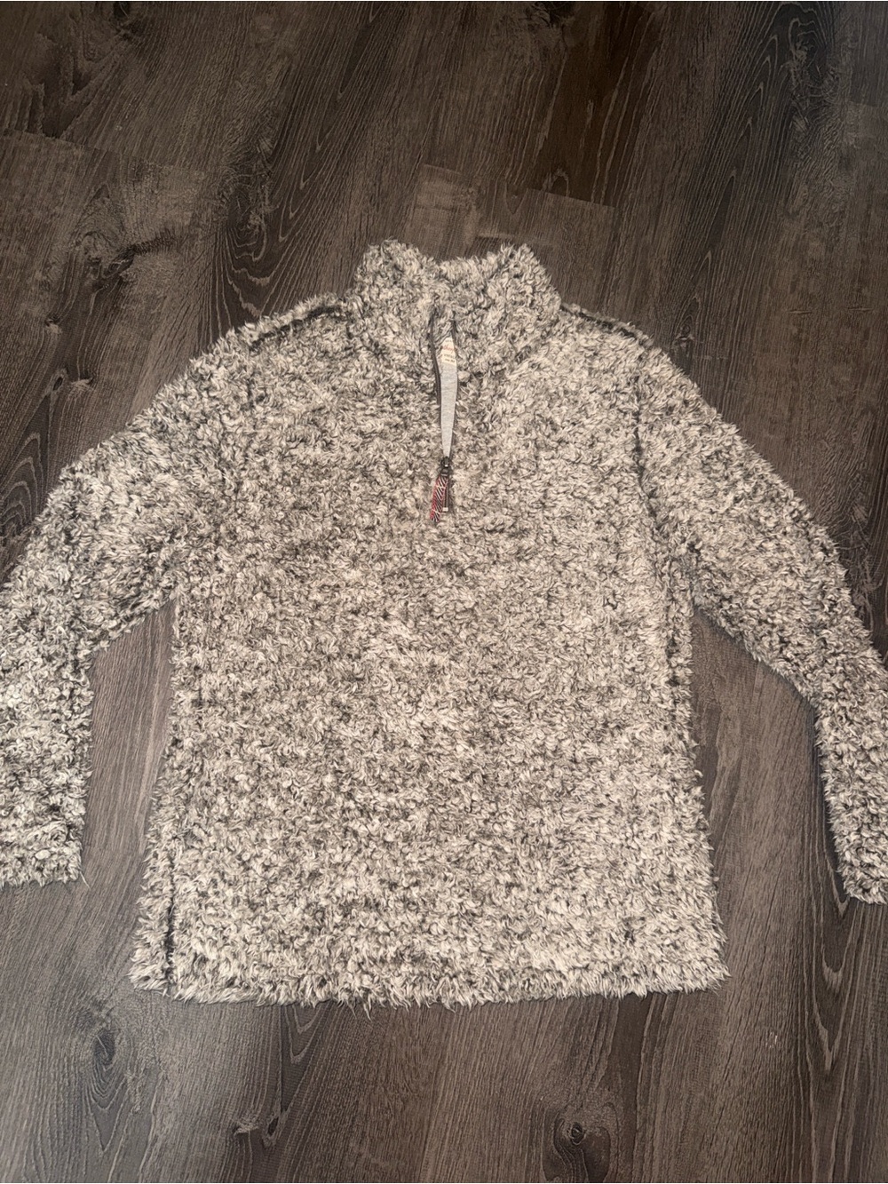 Original Weatherproof Vintage Half‑Zip soft Sherpa Sweater pullover Gray sz S